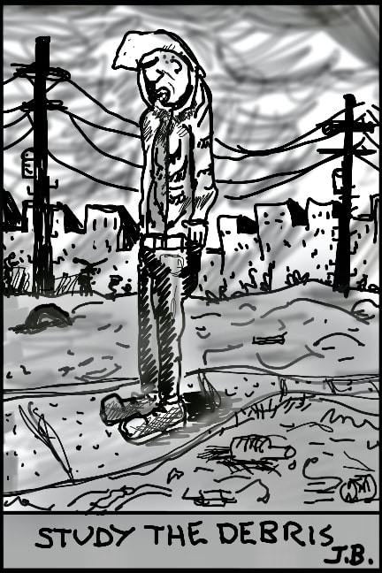 Feet, Buildings, and Debris
